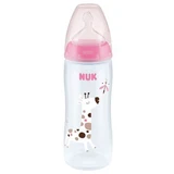 Temperature controlled feeding bottle First Choice+, 6-18 months, 360 ml, Pink or Blue, Nuk