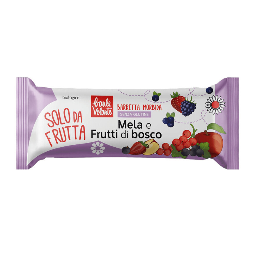 Solo da Frutta barrita blanda ecológica sin gluten de manzana y bayas, 30 g, Baule Volante