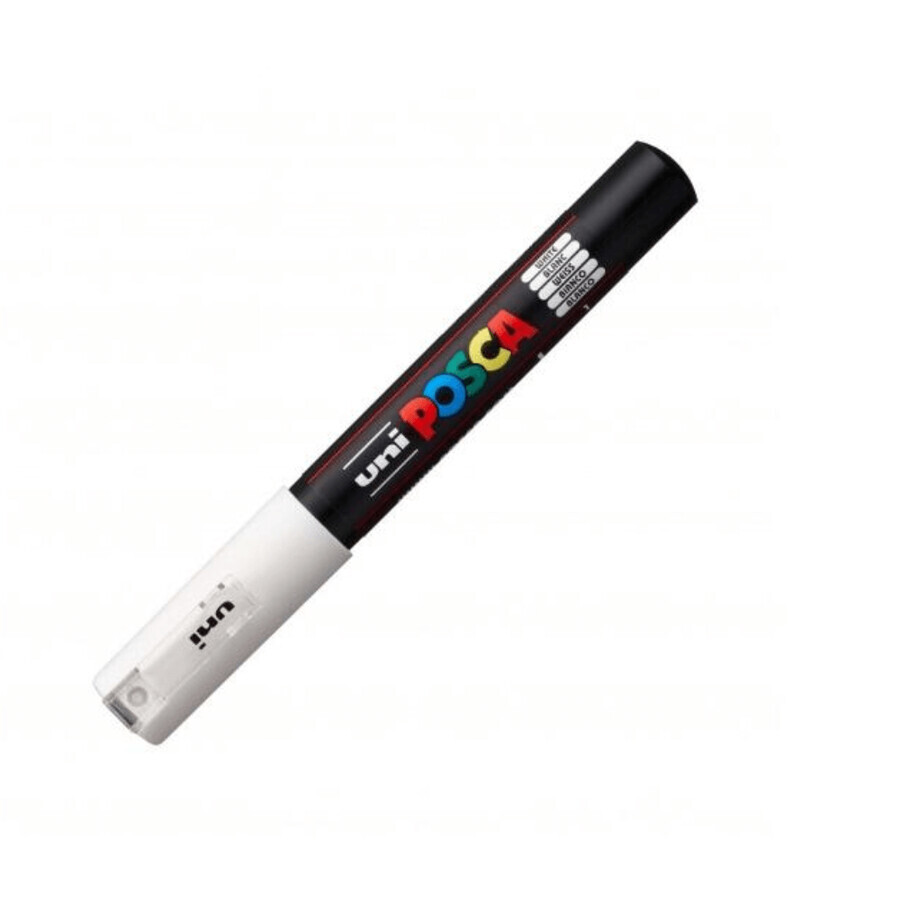 Water based marker PC-1M Uni, 0.7 MM, White, Posca