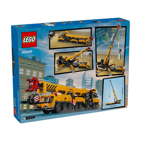 Gele mobiele bouwkraan Stad, 9+ jaar, 60409, Lego