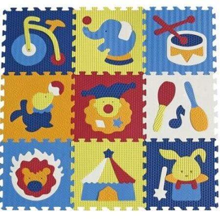 Tapis puzzle circulaire merveilleux, 92x92 cm, BabyGreat