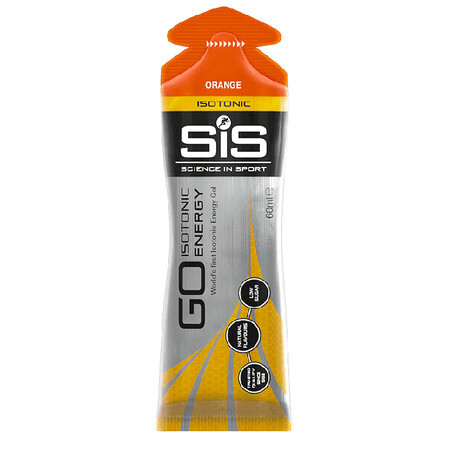 Gel isotónico energizante con sabor a naranja Sis GO Isotonic, 60 ml, Science In Sport