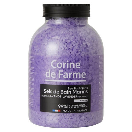 Sel de bain parfumé à la lavande Relax, 1.3 kg, Corine de Farme