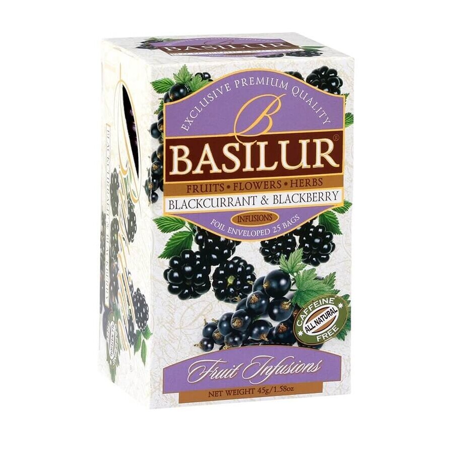 Thé Cassis & Mûres, 25 sachets, Basilur