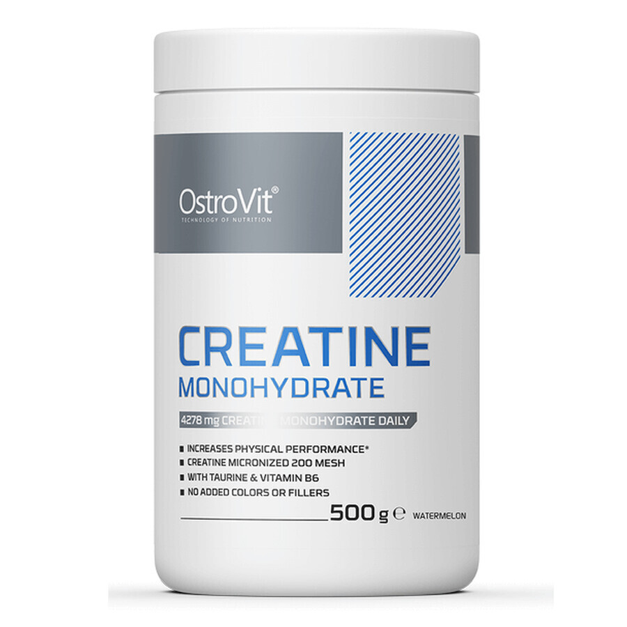 Créatine monohydrate aromatisée à la pastèque, 500 g, OstroVit