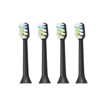 Recharge pour brosse à dents électrique, noire, 4 pièces, AQ-102, Aquapick