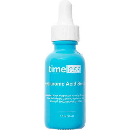 Siero viso illuminante e idratante all'acido ialuronico e vitamina C, 30 ml, Timeless Skin Care