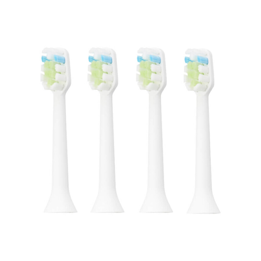 Recharge pour brosse à dents électrique, blanche, 4 pièces, AQ-102, Aquapick