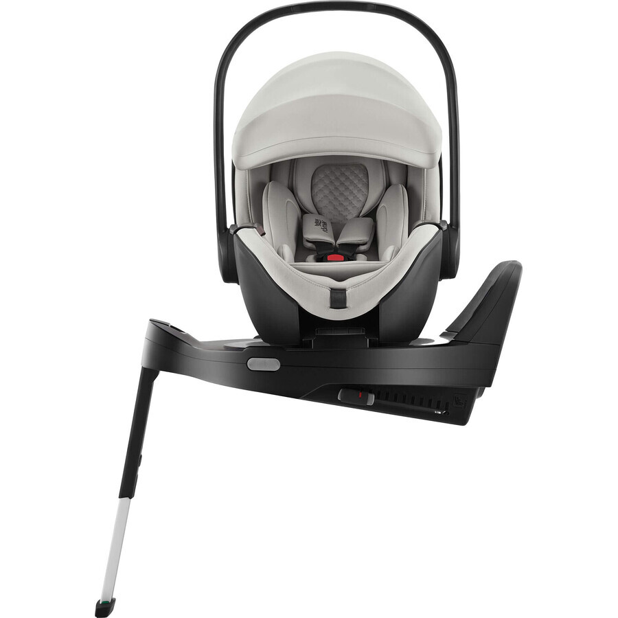 Silla de coche Baby Safe Pro con Base Isofix Vario 5Z incluida, 40-85 cm, Gris Lino, Britax