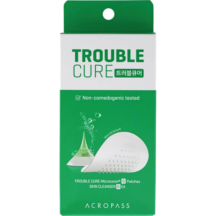 Trouble Cure Patchs d'acné avec microbilles, 6 pièces, Acropass