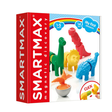 Jeu magnétique My First Dinosaurs, 14 pièces, Smart Max