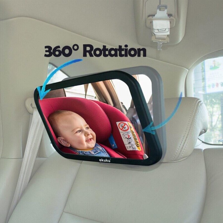 Ackuku, miroir réglable pour garder un œil sur votre enfant dans la voiture, 1 pc