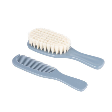 Canpol Babies Gold set, brosse à cheveux en poils naturels, bleue, 1 pc + peigne, bleu, 1 pc