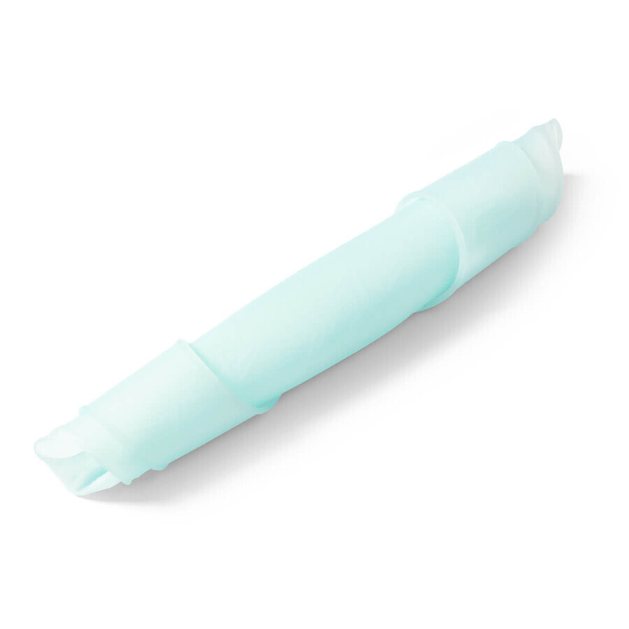 BabyOno, bavoir en silicone ultra-mince, turquoise, à partir de 6 mois, 1 pc