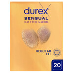 Durex Sensual Extra Lube, préservatifs extra lubrifiés, 20 pcs.