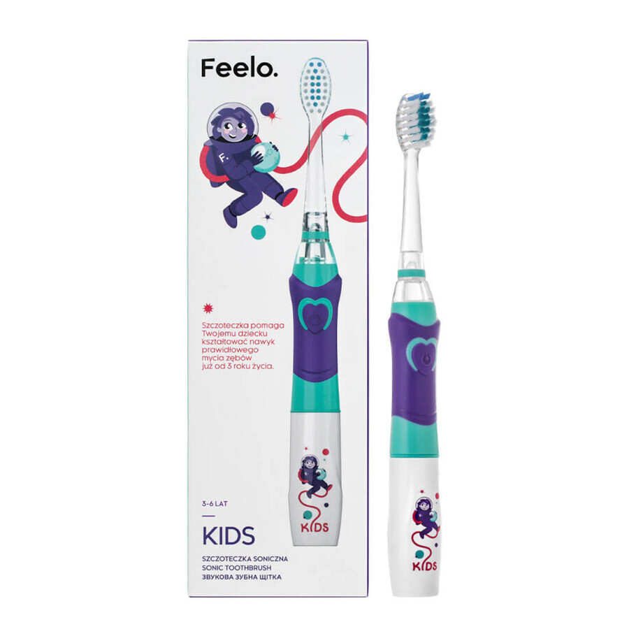 Feelo Kids, sonic toothbrush for children, 3-6 years, 1 pc