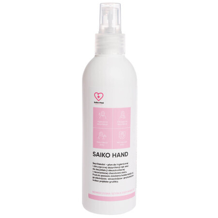 Saiko Hand, désinfectant pour les mains et la peau, 250 ml