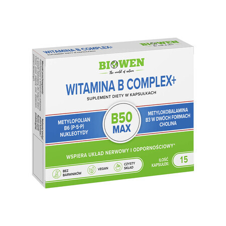 Biowen Vitamin B Complex+, 15 gélules