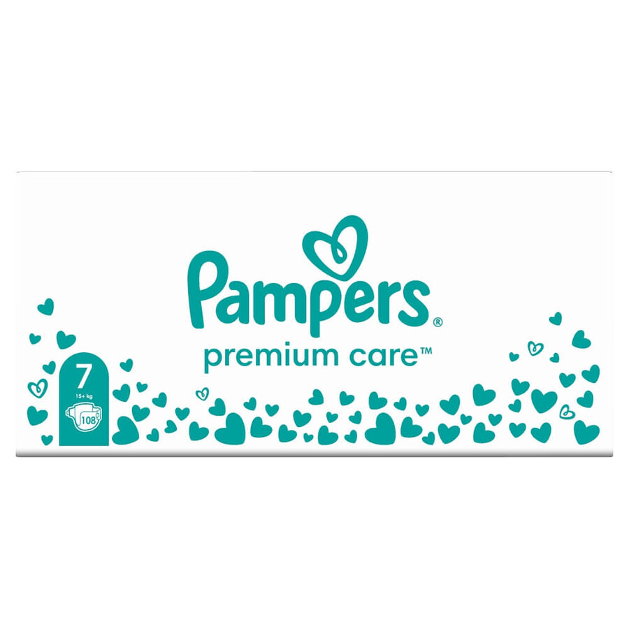 Pampers Premium Care, couches, taille 7, 15+ kg, 108 pcs