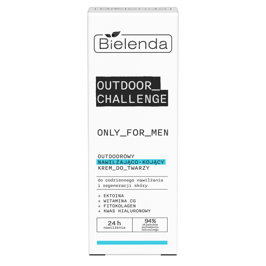 Bielenda Only for Men Outdoor Challenge, feuchtigkeitsspendende und beruhigende Gesichtscreme, 50 ml