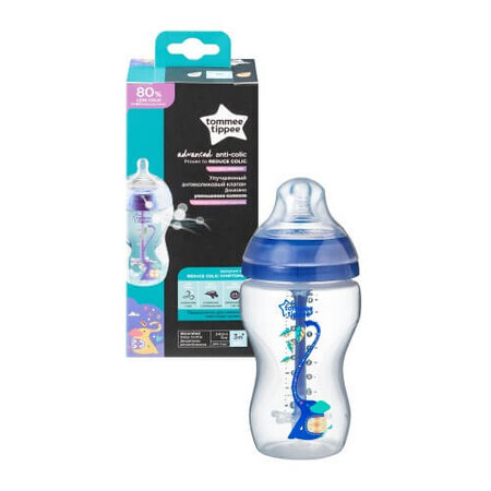 Biberon anticoliche +3 mesi con sensore di temperatura, 340 ml, Tommee Tippee