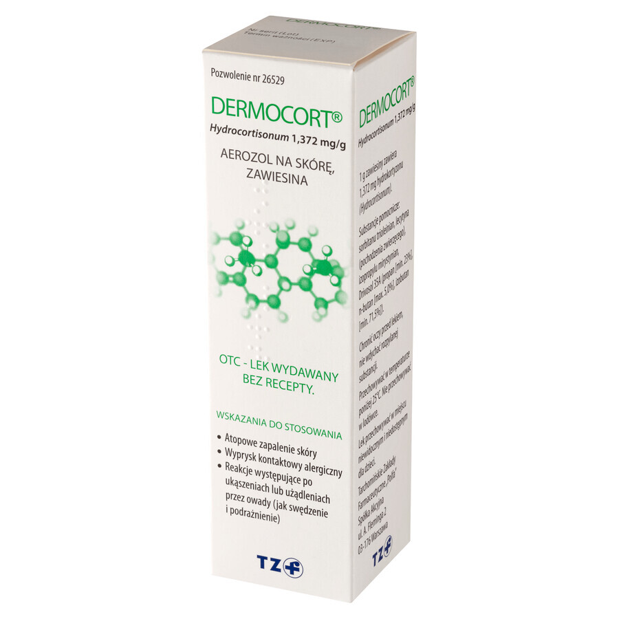 Dermocort 1,372 mg/g, suspension, spray cutané, 38,25 g