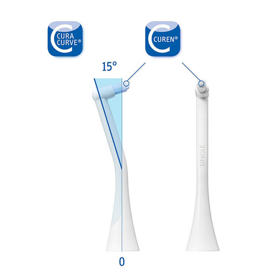 Curaprox Hydrosonic Pro Single, embouts interchangeables, 2 pièces