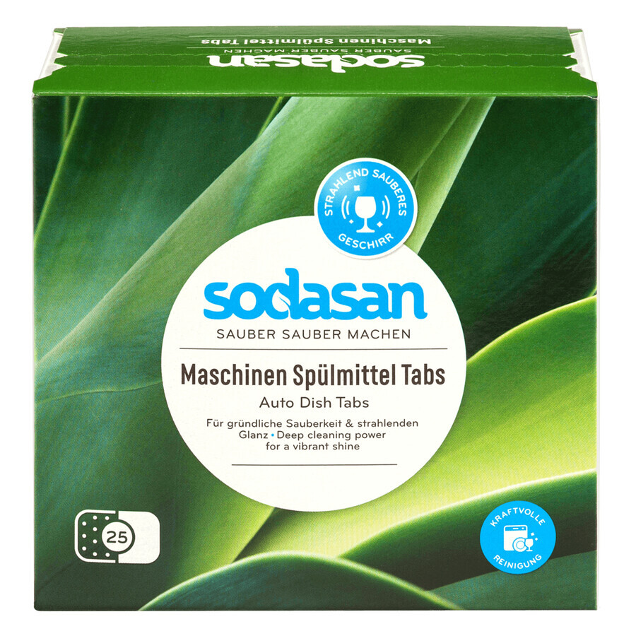 Sodasan, Pastilles pour lave-vaisselle, Bio, 25 pièces