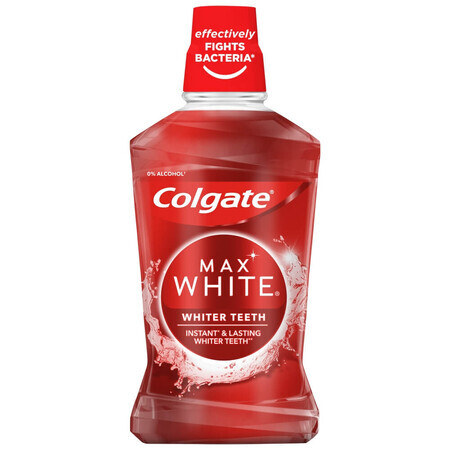 Colgate Max White Bain de bouche pour des dents plus blanches, 500 ml