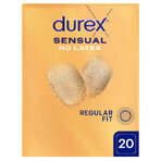 Durex Sensual No Latex, préservatifs sans latex, 20 pièces