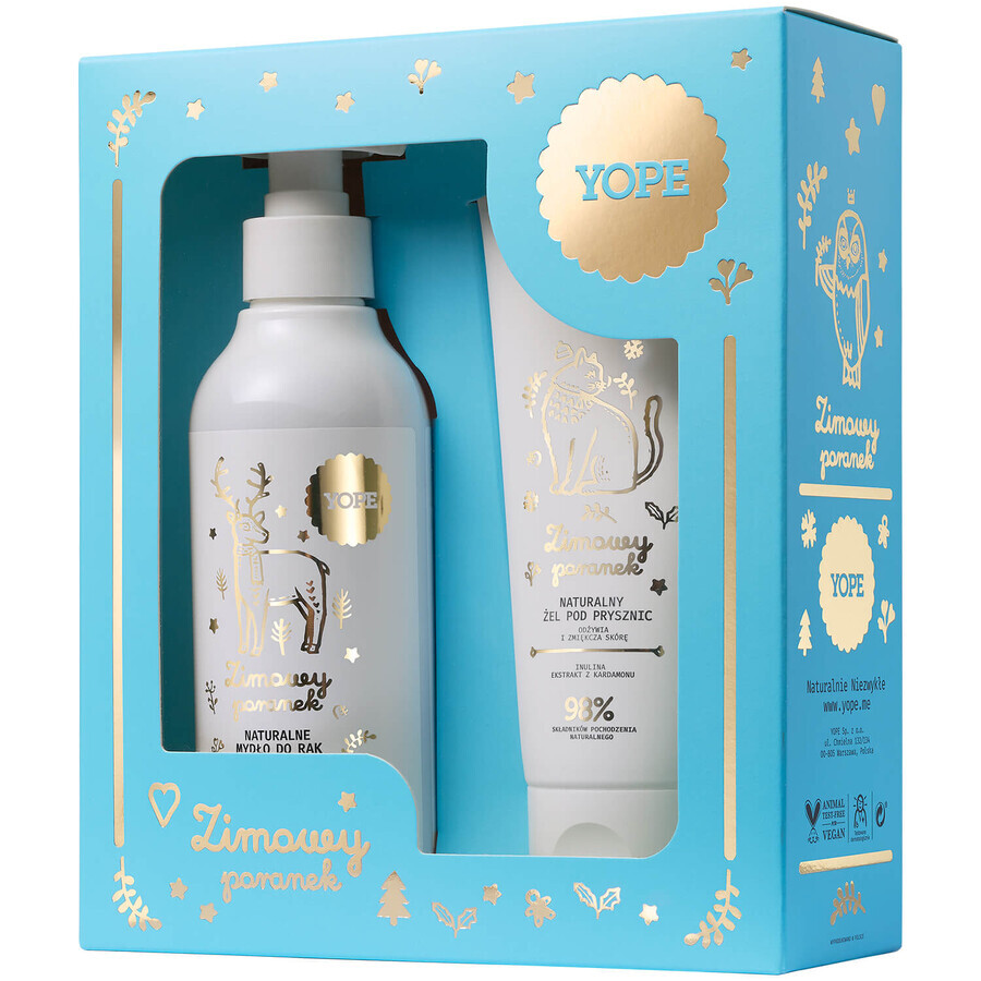 Yope Winter Morning set, savon, 300 ml + gel douche, 200 ml