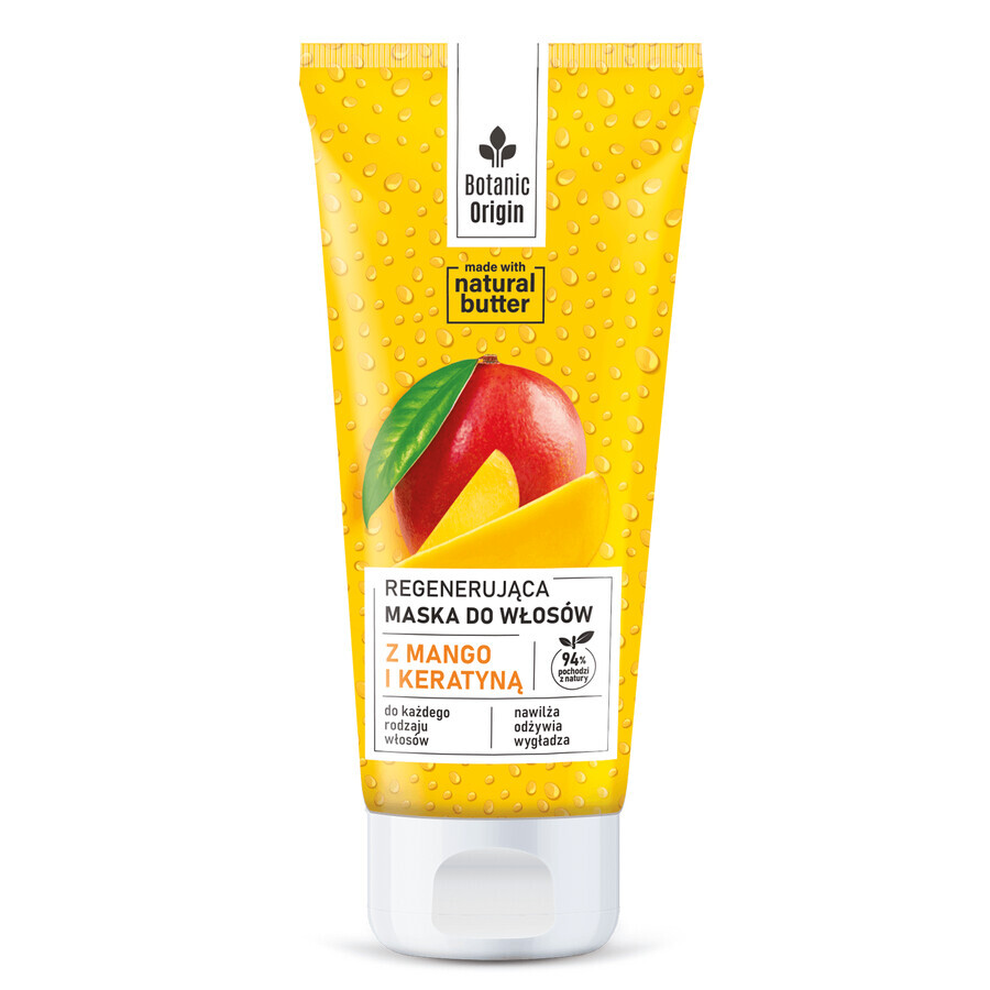 Botanic Origin masque capillaire régénérant à la mangue et à la kératine, 200 ml