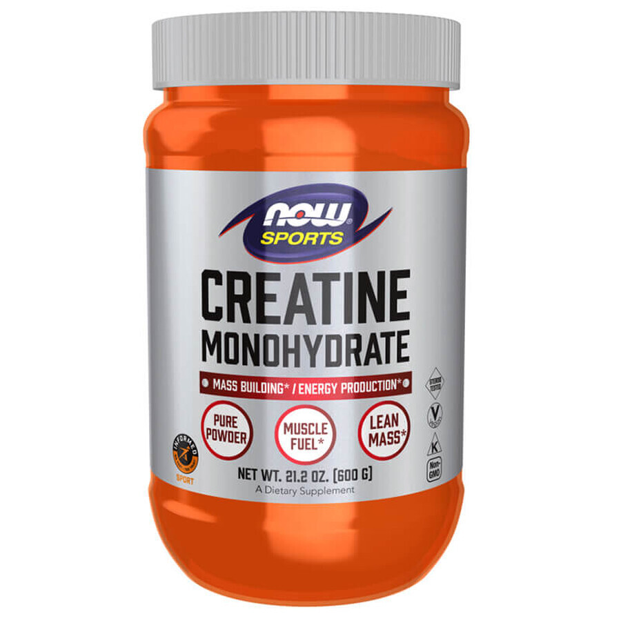 Now Sports Créatine monohydrate, poudre, 600 g