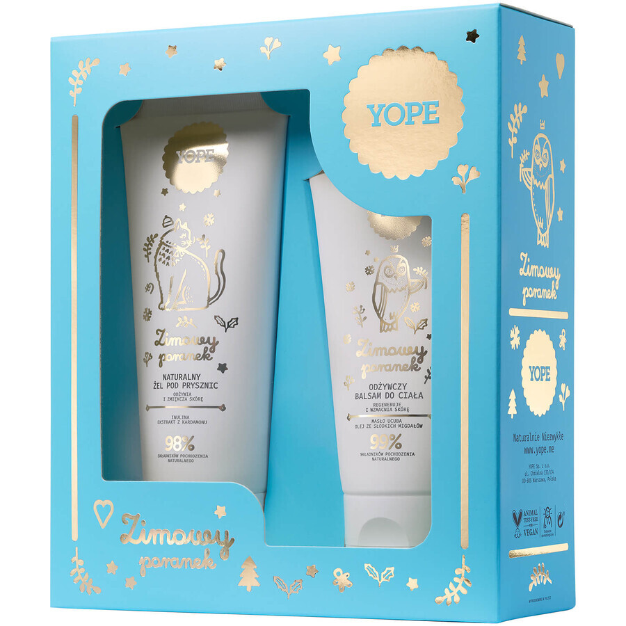 Yope Winter Morning set, gel douche 200 ml + lotion 150 ml