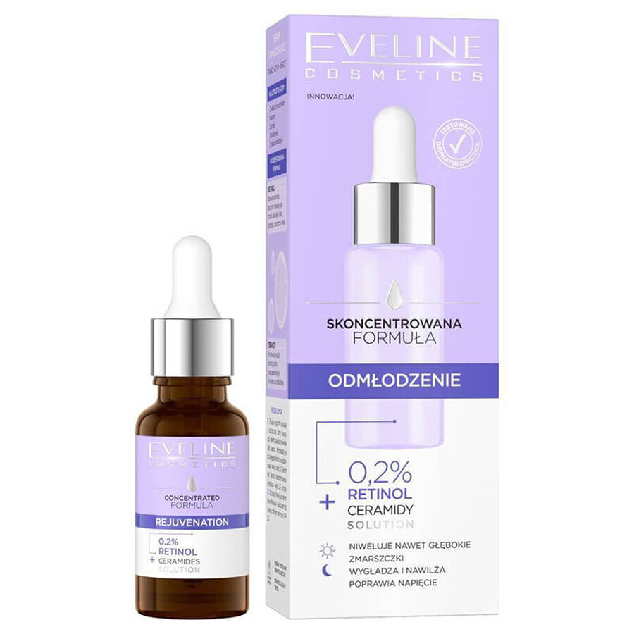 Eveline Cosmetics Geconcentreerde Formule, verjongend serum, 0,2% retinol, 18 ml