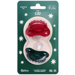 Luu Kids set, manechin, poziționare, silicon, Holy Green & Santa Red, de la 6 luni, 2 bucăți