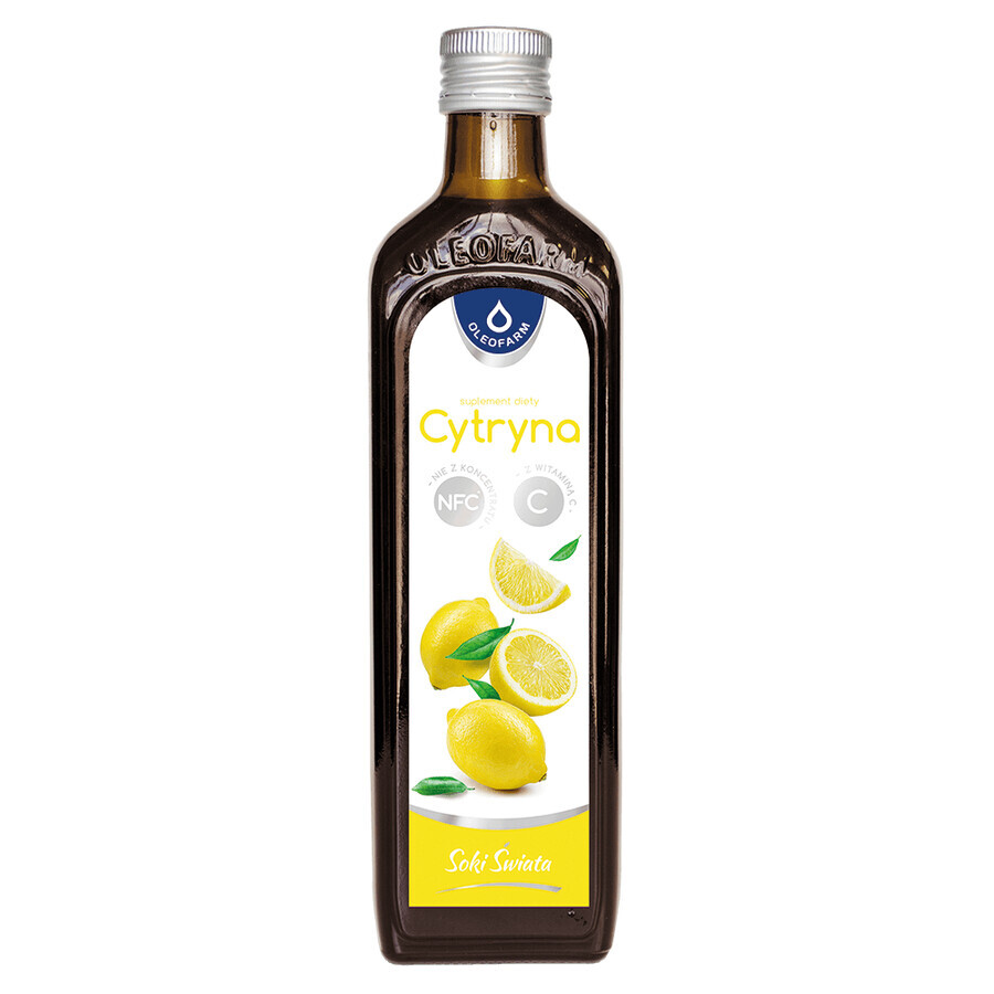 Oleofarm World Juices Citron avec vitamine C, 490 ml