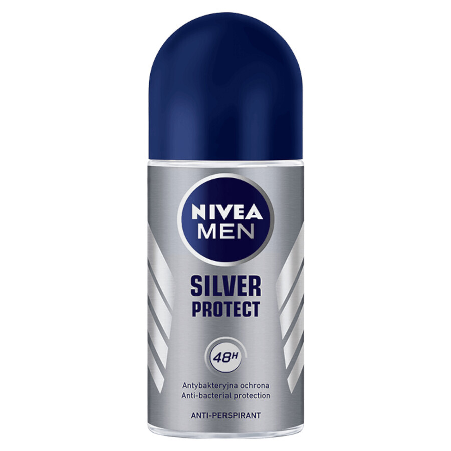 Kit Nivea Men Silver Protect, mousse à raser 200 ml + baume après-rasage 100 ml + gel douche 250 ml + roll-on anti-transpirant 50 ml