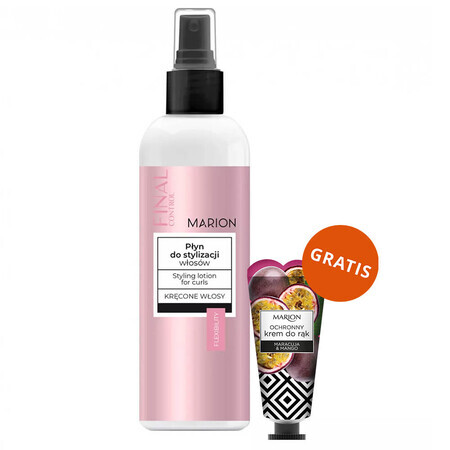 Marion Final Control, fluide coiffant, cheveux bouclés, 200 ml + crème protectrice pour les mains Maracuja & Mango, 50 ml gratuit