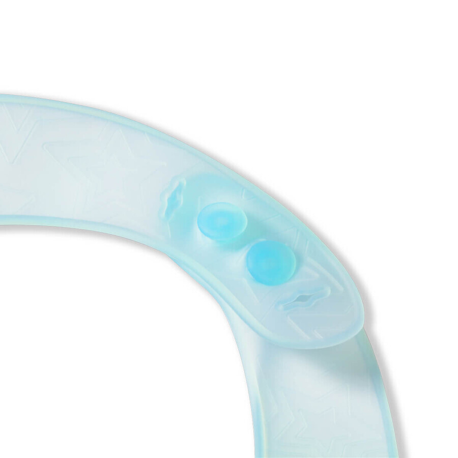 BabyOno, bavoir en silicone ultra-fin, bleu, à partir de 6 mois, 1 pc