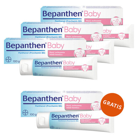 Bepanthen Baby set, Pommade contre les éruptions cutanées, 3 x 100 g + 100 g gratuit