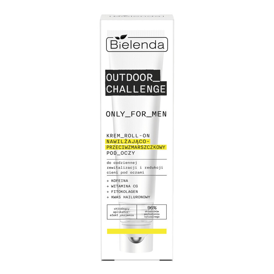 Bielenda Only for Men Outdoor Challenge, moisturizing and anti-wrinkle eye cream, roll-on, 15 ml