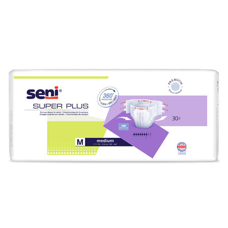 Seni Super Plus, pannolini, Medium, 75-110 cm, 30 pz.