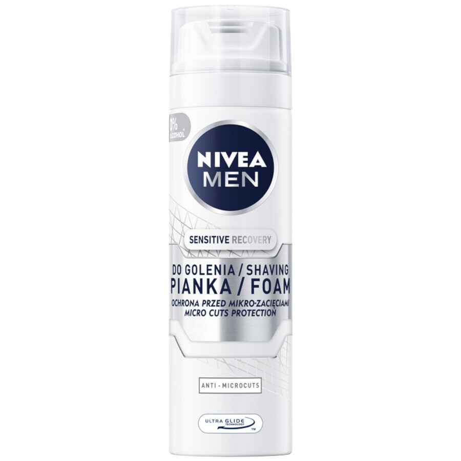 Set Nivea Men Sensitve Recovery, scheerschuim, 200 ml + aftershavebalsem, 100 ml + douchegel, 250 ml + anti-transpirant roll-on, 50 ml