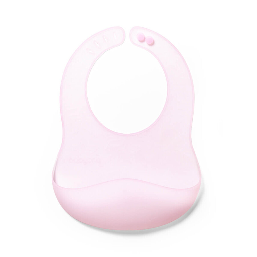 BabyOno, bavoir en silicone ultra-mince, rose, à partir de 6 mois, 1 pc