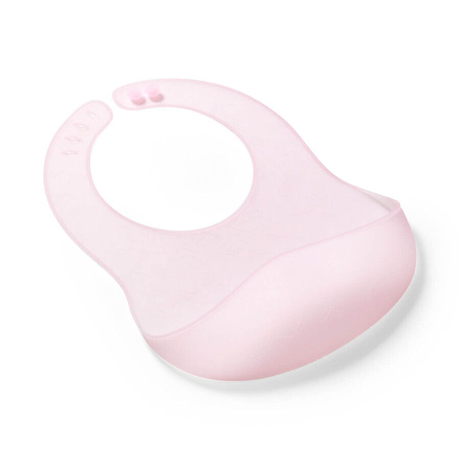 BabyOno, bavoir en silicone ultra-mince, rose, à partir de 6 mois, 1 pc