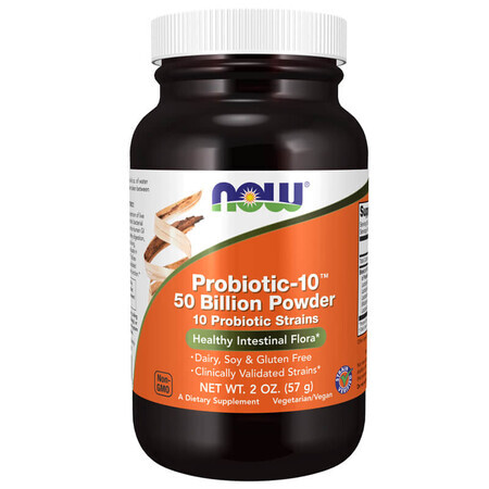 Now Foods Probiotic-10 50 Billion 50 Billion poudre, poudre, 57 g