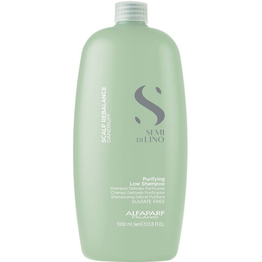 Alfaparf Milano Semi di Lino Shampooing nettoyant pour cheveux avec pellicules sèches et grasses 1000 ml