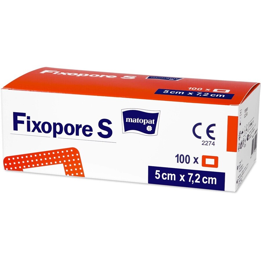 Fixopore plâtre stérile avec tampon absorbant 100 pcs