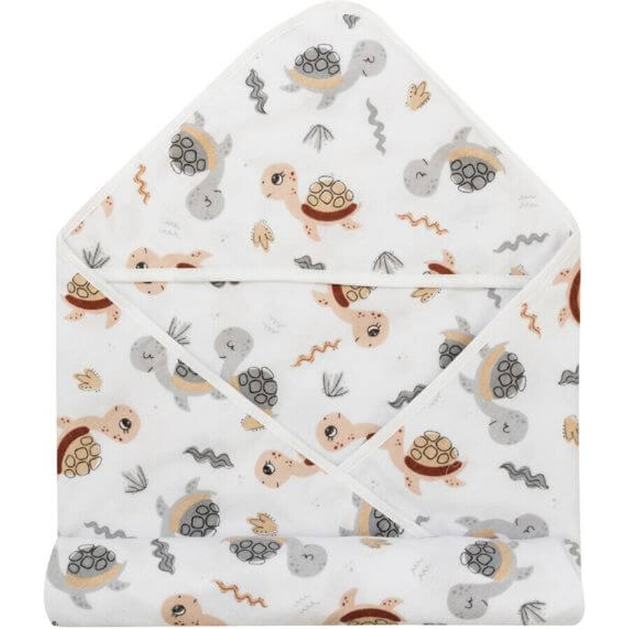 Bomimi Serviette à capuche FLANEL 80x80, tortue